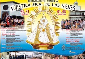 Cartel que anuncia las festividades en Cagua, estado Aragua. 