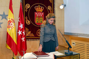 Victoria Cristóbal, en el momento de tomar posesión de su cargo al frente de la AME, en febrero de 2008.