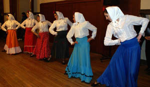 Un momento de la actuación del grupo de baile del Centro Madrileño. 