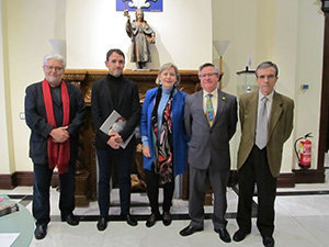 De izda. a dcha., Jorge Martínez-Cava,  Enrique Álvarez Areces, Lioba Simon, Ramón Jiménez y José Antonio Ortiz