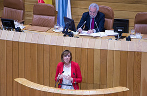 Raquel Arias en el Parlamento