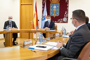 O titular do Goberno galego, Alberto Núñez Feijóo, preside a reunión do Consello da Xunta. Parlamento de Galicia, Santiago de Compostela, 09/12/20.