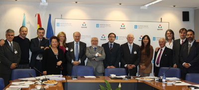 Los presidentes de las instituciones y los directivos del Igape que participan en la reunión. Los presidentes de las instituciones y los directivos del Igape que participan en la reunión.