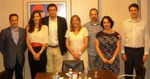 Óscar López, -3º por la izda.- recibió a la Comisión Ejecutiva del PSOE Europa. Óscar López, -3º por la izda.- recibió a la Comisión Ejecutiva del PSOE Europa.