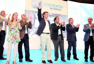 Alberto Núñez Feijóo, durante su proclamación como candidato del PPdeG. Alberto Núñez Feijóo, durante su proclamación como candidato del PPdeG.