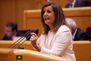 Fátima Bánez, durante su comparecencia en el Senado. Fátima Bánez, durante su comparecencia en el Senado.