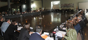 Vista general del CGCEE celebrado hoy en Santiago. Vista general del CGCEE celebrado hoy en Santiago.