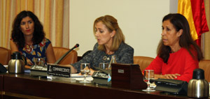 Un momento de la intervención de Marina del Corral. Un momento de la intervención de Marina del Corral.