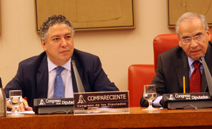 Tomas Burgos, durante su comparecencia en la Comisión de Presupuestos del Congreso. Tomas Burgos, durante su comparecencia en la Comisión de Presupuestos del Congreso.