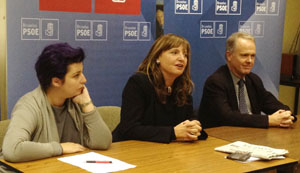 Éider Gardiazábal, Carmen Madrid y Antolín Sanchez Presedo, durante el acto en Bruselas. Éider Gardiazábal, Carmen Madrid y Antolín Sanchez Presedo, durante el acto en Bruselas.