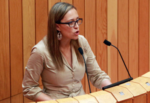 Elena Muñoz, en el Pleno. 