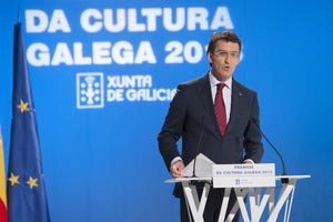 O mandatario galego, Alberto Núñez Feijóo, acompañado polo conselleiro de Cultura, Educación e Ordenación Universitaria, Xesús Vázquez, presidirá o acto de entrega dos Premios da Cultura Galega. No Museo Centro Gaiás da Cidade da Cultura (monte Gaiás s/n).
foto xoán crespo
12/12/13