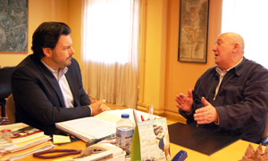 Rodríguez Miranda y Fernando Harguindey, durante la reunión. Rodríguez Miranda y Fernando Harguindey, durante la reunión.