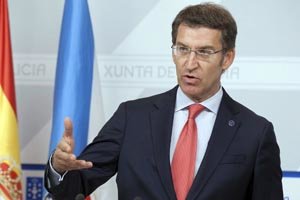 Alberto Núñez Feijóo, en la rueda de prensa posterior al Consello de la Xunta. Alberto Núñez Feijóo, en la rueda de prensa posterior al Consello de la Xunta.