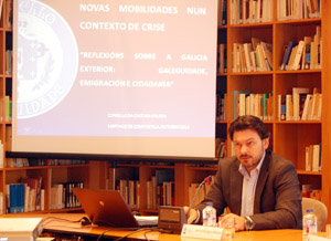 Rodríguez Miranda, durante su participación en el seminario sobre nuevas movilidades. 