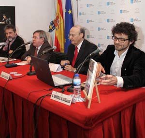 Menéndez, Jiménez, Reigosa y Alvarellos, en la mesa