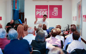 Pedro Sanchez con PSOE Uruguay