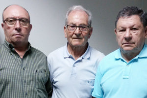 De izda. a dcha.: Ramón Fidalgo, Dionisio González y Carlos Rodríguez. De izda. a dcha.: Ramón Fidalgo, Dionisio González y Carlos Rodríguez.