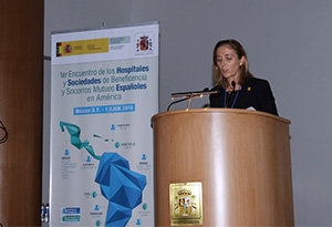 Marina del Corral, durante su intervención.
