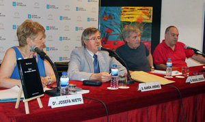 Pepa Nieto, Ramón Jiménez, Miguel Losada y Pablo Méndez en la presentación