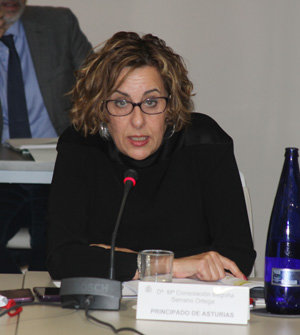 Begoña Serrano, en un momento de su intervención. Begoña Serrano, en un momento de su intervención.