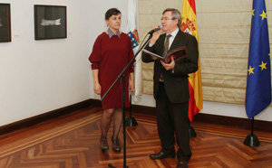 Ramón Jiménez e Isabel Somoza en el acto de inauguración