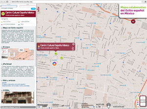 Mexico.Mapa exilio español