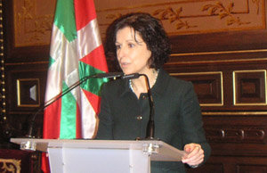 Mariam Elorza, en un momento de su intervención.
