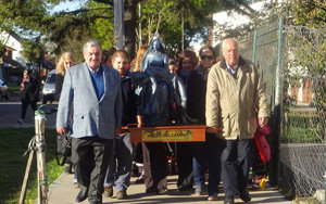 Un momento de la procesión de la Virgen del Camino. Un momento de la procesión de la Virgen del Camino.
