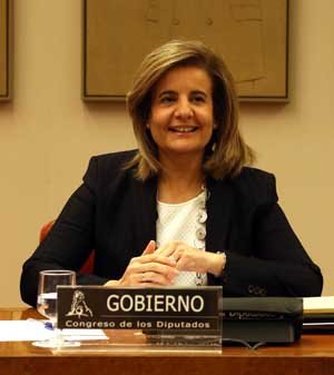 Fátima Báñez, durante su intervención. Fátima Báñez, durante su intervención.