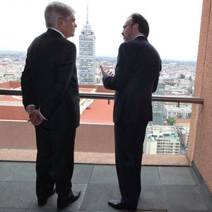 Dastis y Videgaray, en la sede de la Cancillería mexicana. Dastis y Videgaray, en la sede de la Cancillería mexicana.