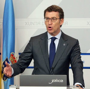 Nuñez Feijóo, durante la rueda de prensa posterior al Consello de la Xunta. Nuñez Feijóo, durante la rueda de prensa posterior al Consello de la Xunta.