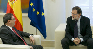 Bruno Rodríguez y Mariano Rajoy, durante el encuentro que mantuvieron. Bruno Rodríguez y Mariano Rajoy, durante el encuentro que mantuvieron.