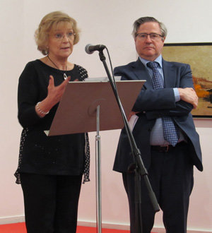Victoria Gándara y Ramón Jiménez, en la inauguración de la muestra. Victoria Gándara y Ramón Jiménez, en la inauguración de la muestra.