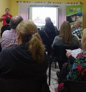 Un momento de la presentación de Tigo Viajes. Un momento de la presentación de Tigo Viajes.