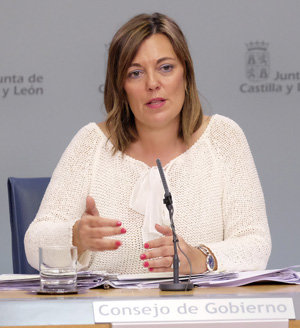 Milagros Marcos, en la rueda de prensa tras el Consejo de Gobierno. Milagros Marcos, en la rueda de prensa tras el Consejo de Gobierno.