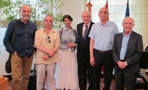 Pedro Piedra, Jesús Espino, Mar Llinares, José Ramón Ónega, José Carlos Bermejo y José Manuel Rey Nóvoa, durante el acto. Pedro Piedra, Jesús Espino, Mar Llinares, José Ramón Ónega, José Carlos Bermejo y José Manuel Rey Nóvoa, durante el acto.
