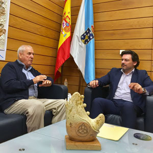 Antonio Rodríguez Miranda y Roberto Ogando Zas, durante su encuentro. Antonio Rodríguez Miranda y Roberto Ogando Zas, durante su encuentro.