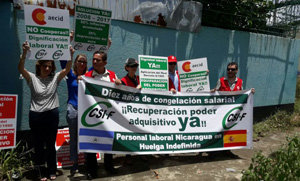 Un momento de la protesta llevada a cabo en Nicaragua. Un momento de la protesta llevada a cabo en Nicaragua.