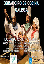 Cartel del 'obradoiro' de cocina. Cartel del 'obradoiro' de cocina.