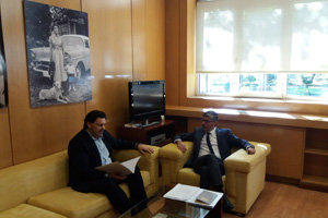 Antonio Rodríguez Miranda –a la izd.– e Ildefonso de la Campa, durante el encuentro mantenido en Madrid. Antonio Rodríguez Miranda –a la izd.– e Ildefonso de la Campa, durante el encuentro mantenido en Madrid.
