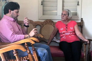 Antonio Rodríguez Miranda e Higinia Valea, durante su encuentro. Antonio Rodríguez Miranda e Higinia Valea, durante su encuentro.