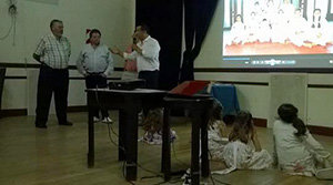 Un momento del acto de fin de año. Un momento del acto de fin de año.