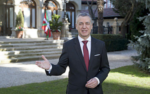 Iñigo Urkullu ofreció su discurso de fin de año desde el Palacio de Ajuria Enea.