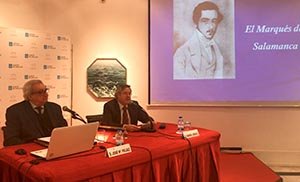 José María Peláez y Ramón Jiménez, durante la conferencia. José María Peláez y Ramón Jiménez, durante la conferencia.