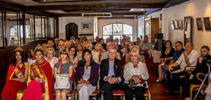 Panorámica del salón donde se llevó a cabo la reunión con los directivos y referentes de la colectividad. Panorámica del salón donde se llevó a cabo la reunión con los directivos y referentes de la colectividad.