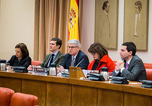 El ministro de Exteriores, durante su comparecencia. El ministro de Exteriores, durante su comparecencia.