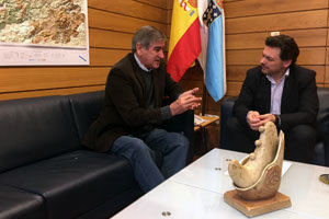Antonio Rodríguez Miranda y Manuel Míguez, durante su encuentro. Antonio Rodríguez Miranda y Manuel Míguez, durante su encuentro.