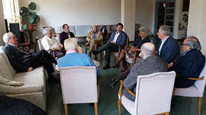 Rodríguez Miranda, durante la reunión en el Centro Gallego de Salamanca. Rodríguez Miranda, durante la reunión en el Centro Gallego de Salamanca.
