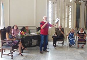 Manuel Álvarez, durante el homenaje a Neira Vilas. Manuel Álvarez, durante el homenaje a Neira Vilas.